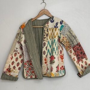 Reversible patchwork jacket